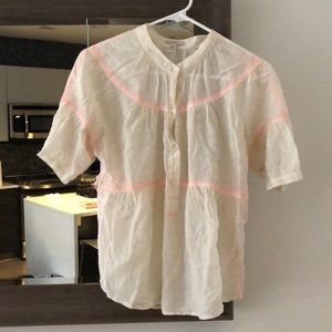 J.Crew Silk Neon Sean Popover